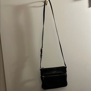 Black Kate Spade Black Pebble Leather Crossbody Bag